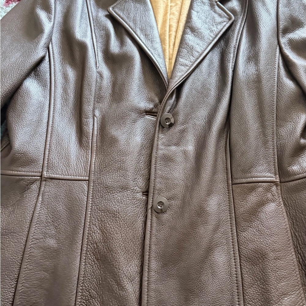 Wilsons Leather Jacket with Purple Label